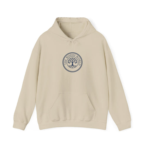 Bodhi World Tree Logo Hoodie — Minimal Zen Graphic Sweatshirt
