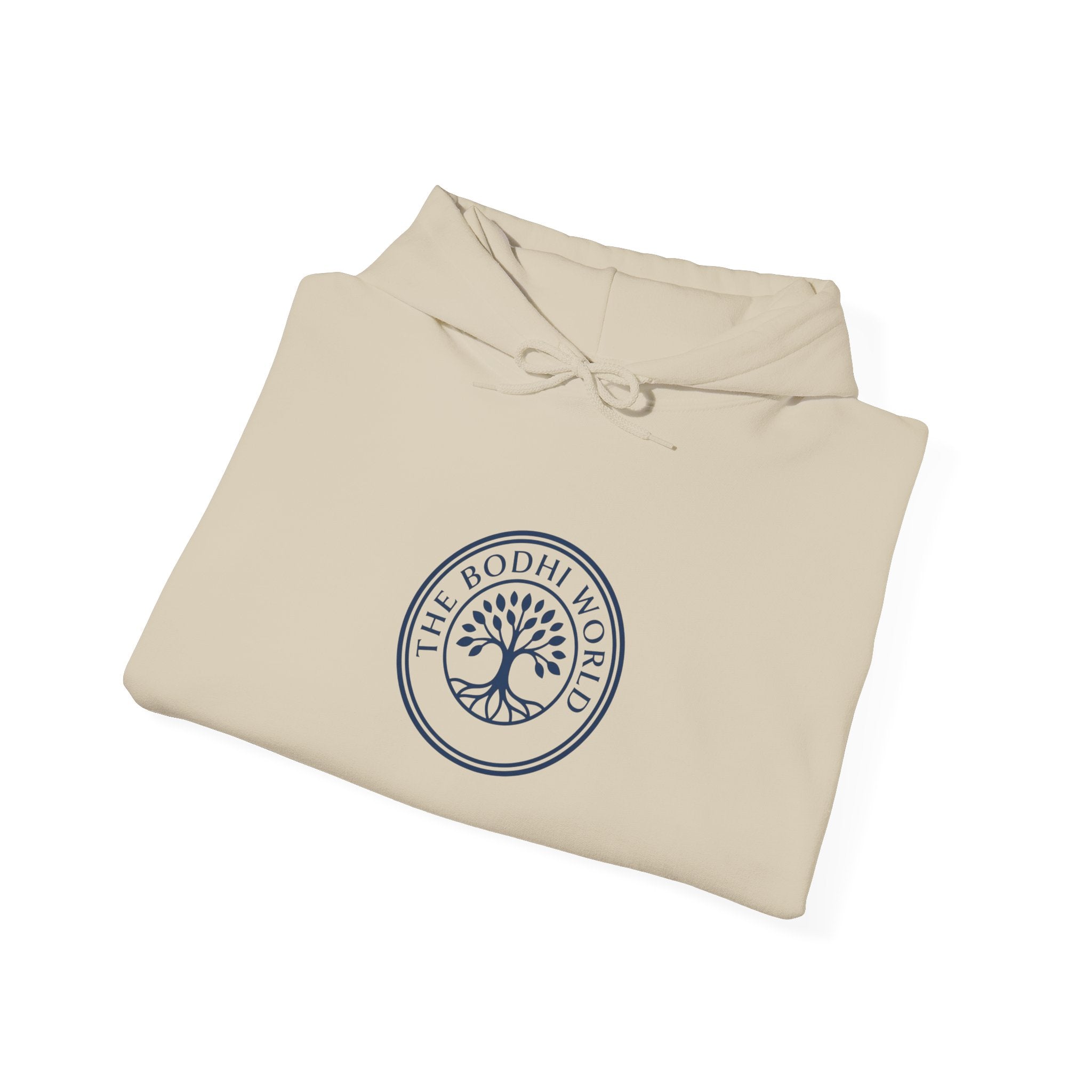 Bodhi World Tree Logo Hoodie — Minimal Zen Graphic Sweatshirt