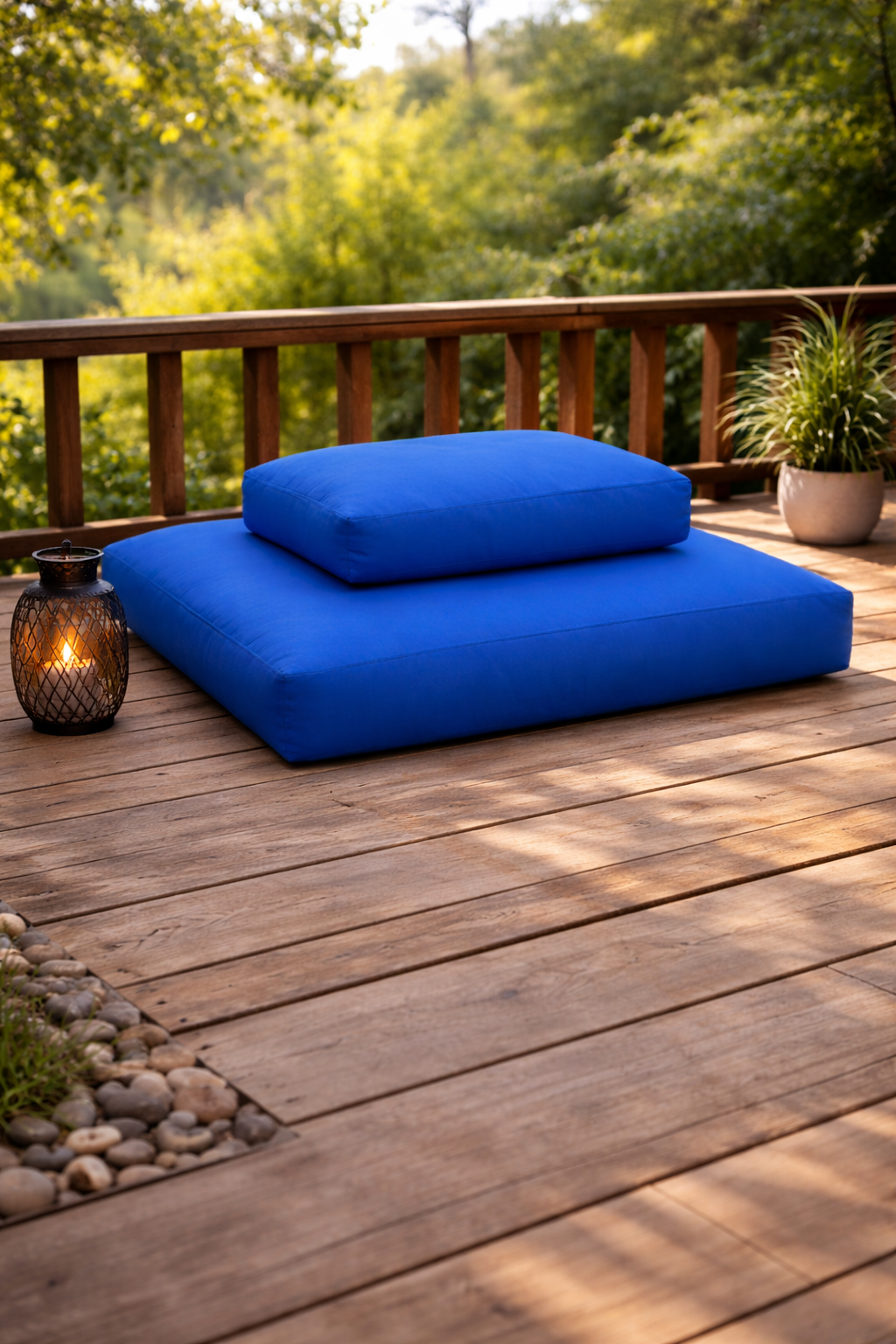 The Bodhi Meditation Cushion Set — hand-stitched zafu + zabuton for longer, calmer sits